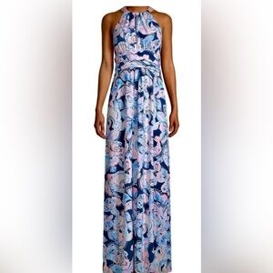 Lilly Pulitzer Halter Maxi Sundress size M